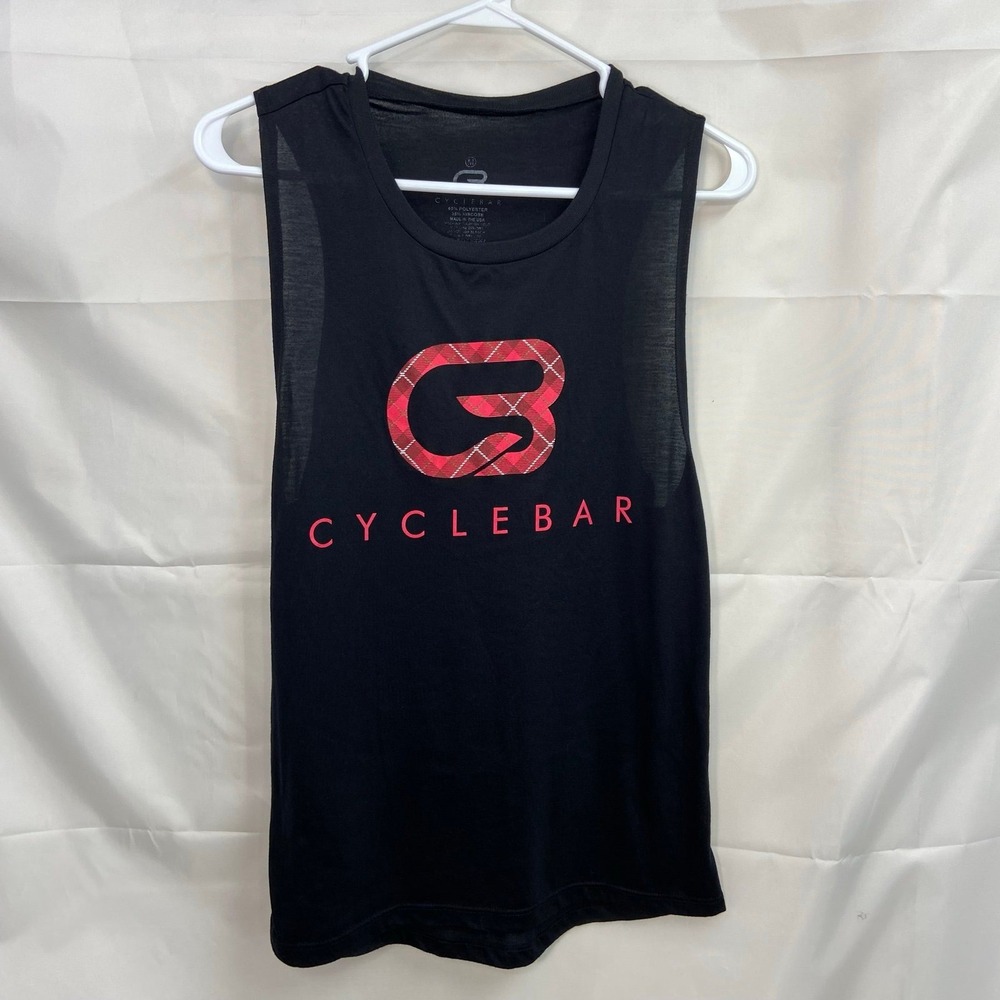 Cycle Bar women's black lightweight sleeveless activewear athletic tank top M